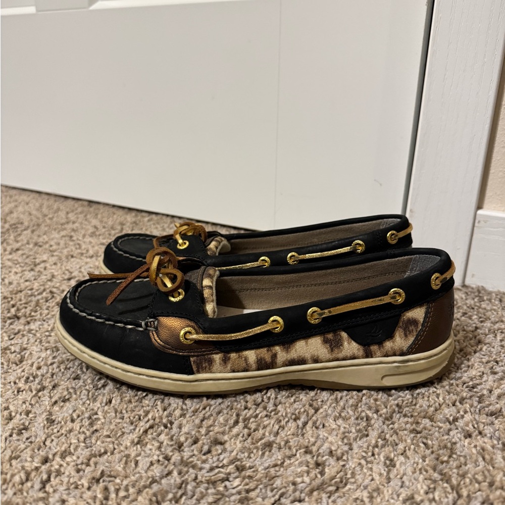 Sperry Black and Brown Platform Shoes